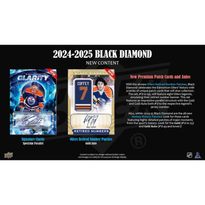 2024-25 Upper Deck Black Diamond Hockey Hobby Box [Contact Us To Order]