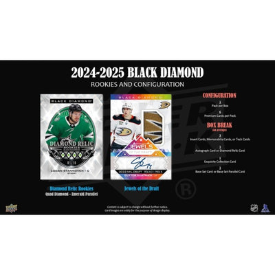 2024-25 Upper Deck Black Diamond Hockey Hobby Box [Contact Us To Order]