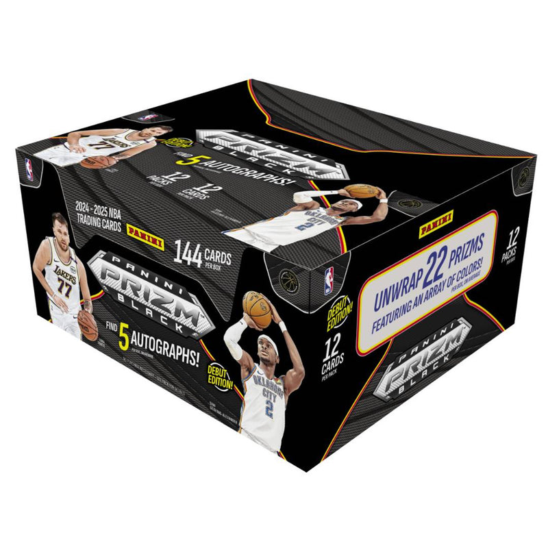 2024-25 Panini Prizm Black Basketball Hobby 12 Box Case