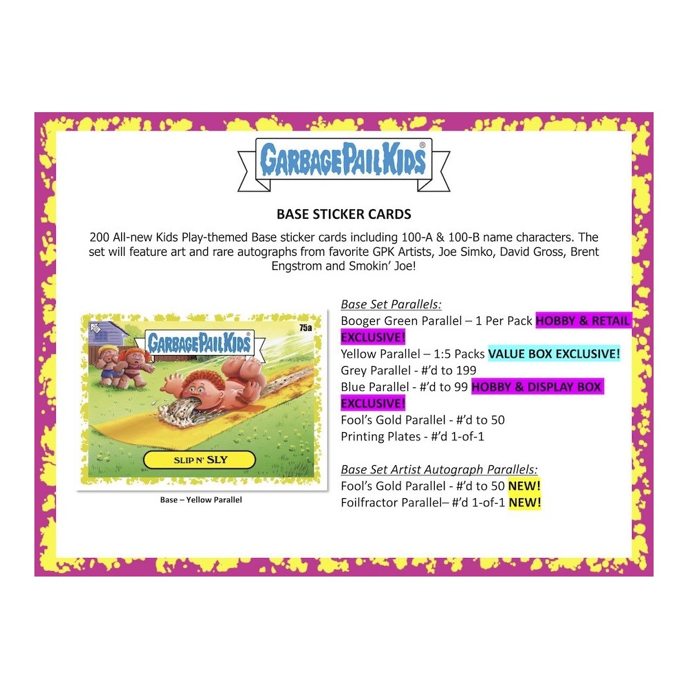 2024 Topps Garbage Pail Kids: Kids-At-Play Hobby Box
