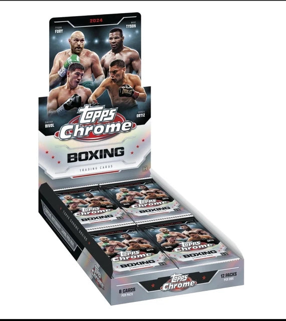 2024 Topps Chrome Boxing Hobby Box 12 Box Case