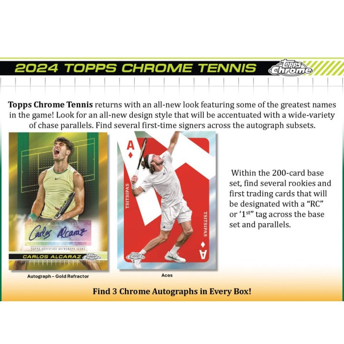 2024 Topps Chrome Tennis Breakers Delight Hobby 12 Box Case