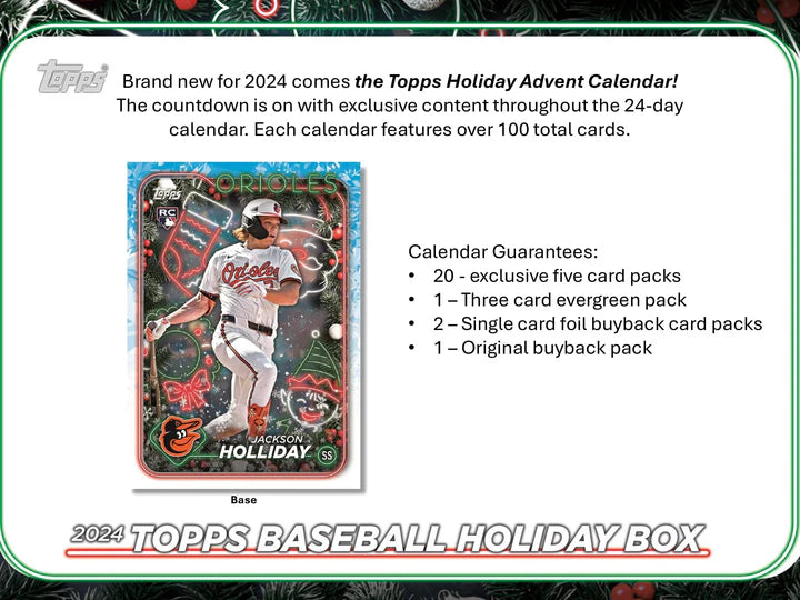 2024 Topps Baseball Holiday Mega Box Advent Calendar