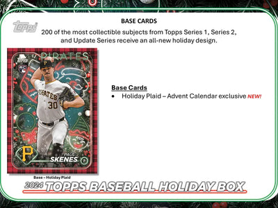 2024 Topps Baseball Holiday Mega Box Advent Calendar