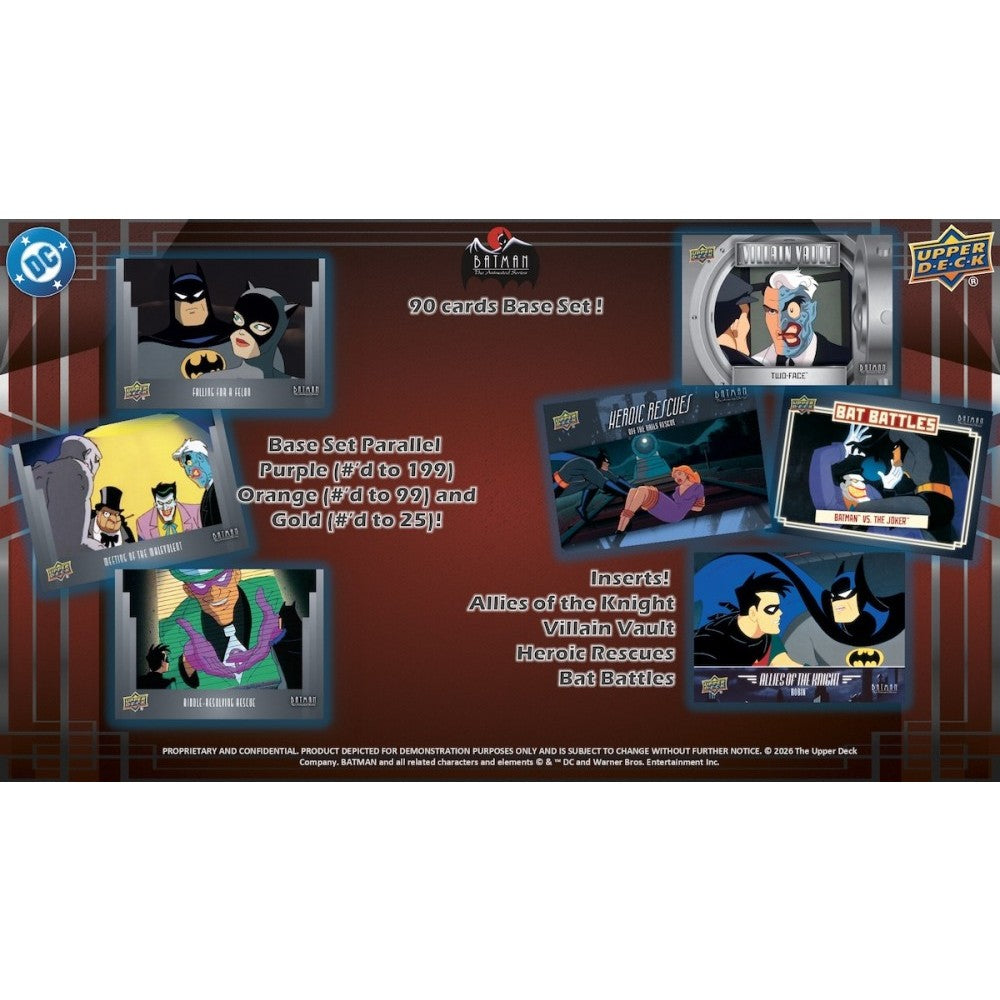 2026 Upper Deck Batman The Animated Series Hobby Box [Contact us to order]