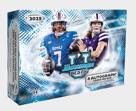 2025 Bowman's Best University Football Hobby 12 Box Case