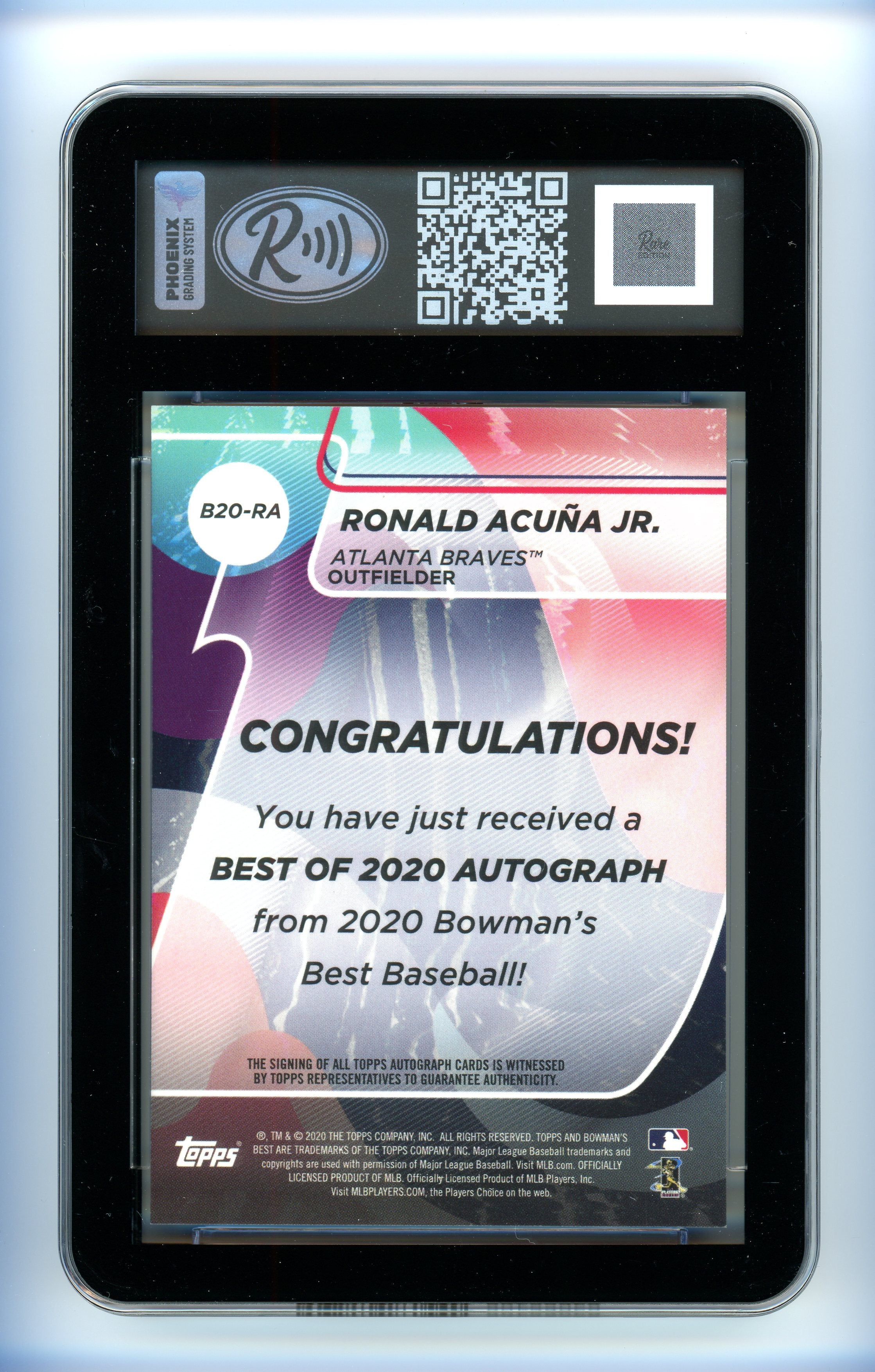 Ronald Acuna Jr 2020 Bowmans Best Autograph Rare Edition 10/10