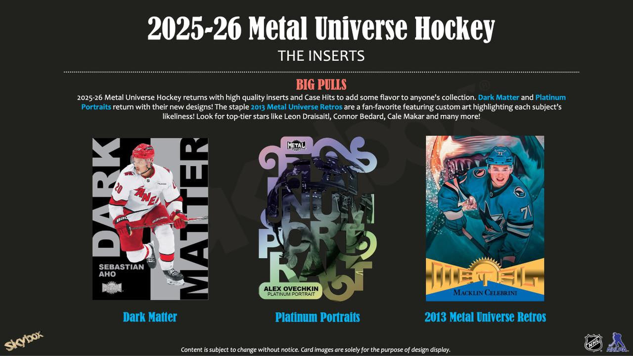 2025-26 Upper Deck Skybox Metal Universe Hockey Hobby Box [Contact Us To Order]