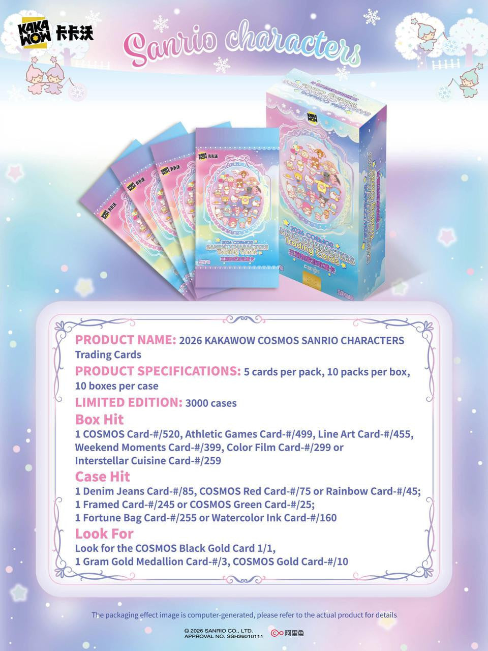 2026 Kakawow Cosmos Sanrio Characters Hobby 10 Box Case