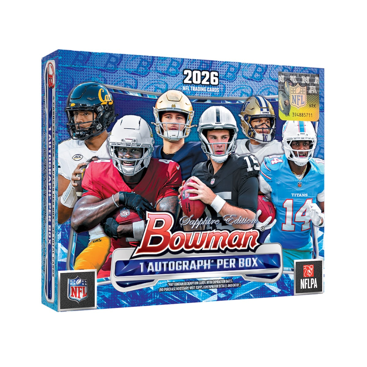 2026 Bowman Chrome Sapphire Football Hobby 10 Box Case