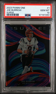 Joe Burrow 2023 Panini One Surge #1 PSA 10