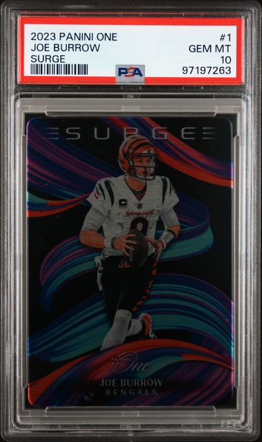 Joe Burrow 2023 Panini One Surge #1 PSA 10