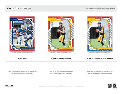 2023 Panini Absolute Football Gravity Feed 6 Box Case