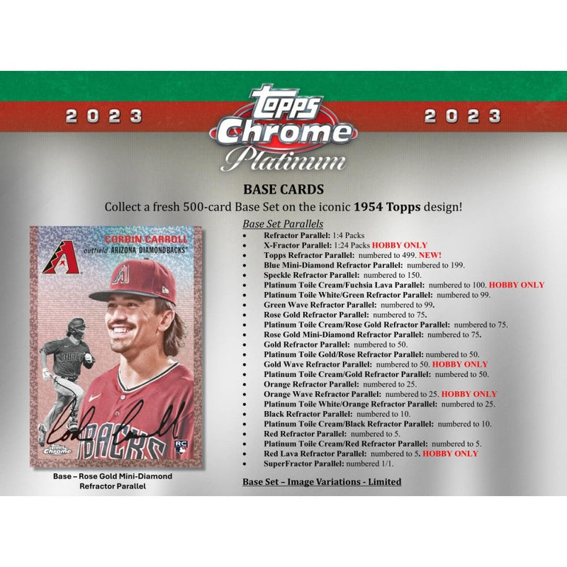 2023 Topps Chrome Platinum Anniversary Baseball Hobby Pack