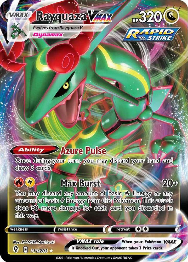 Rayquaza VMAX 2021 Pokémon rare holo 111/203