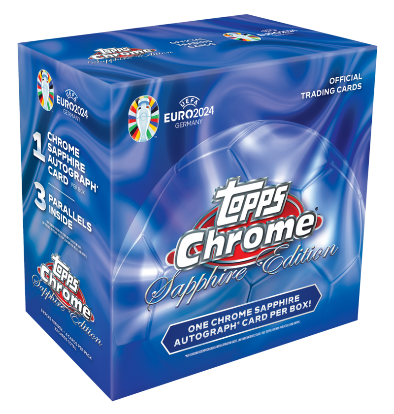 2023-24 Topps UEFA Euro Chrome Sapphire Soccer Hobby 10 Box Case