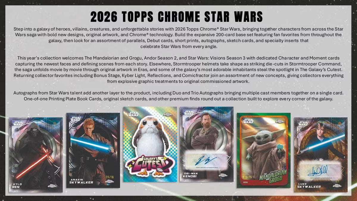 2026 Topps Chrome Star Wars Blaster Box