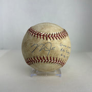 Mike Trout Autographed MLB Game Used Single Career Hit 383 RBI 182 09/06/13