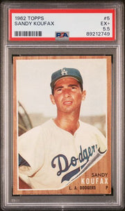 Sandy Koufax 1962 Topps #5 PSA 5.5