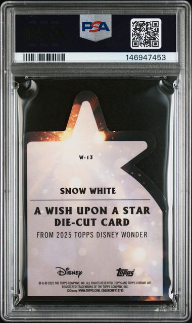 Snow White 2025 Disney Wonder Wish Upon a Star Pink Refractor #'d 10/10 PSA 10