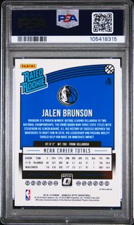 Jalen Brunson 2018 Panini Optic Shock PSA 8