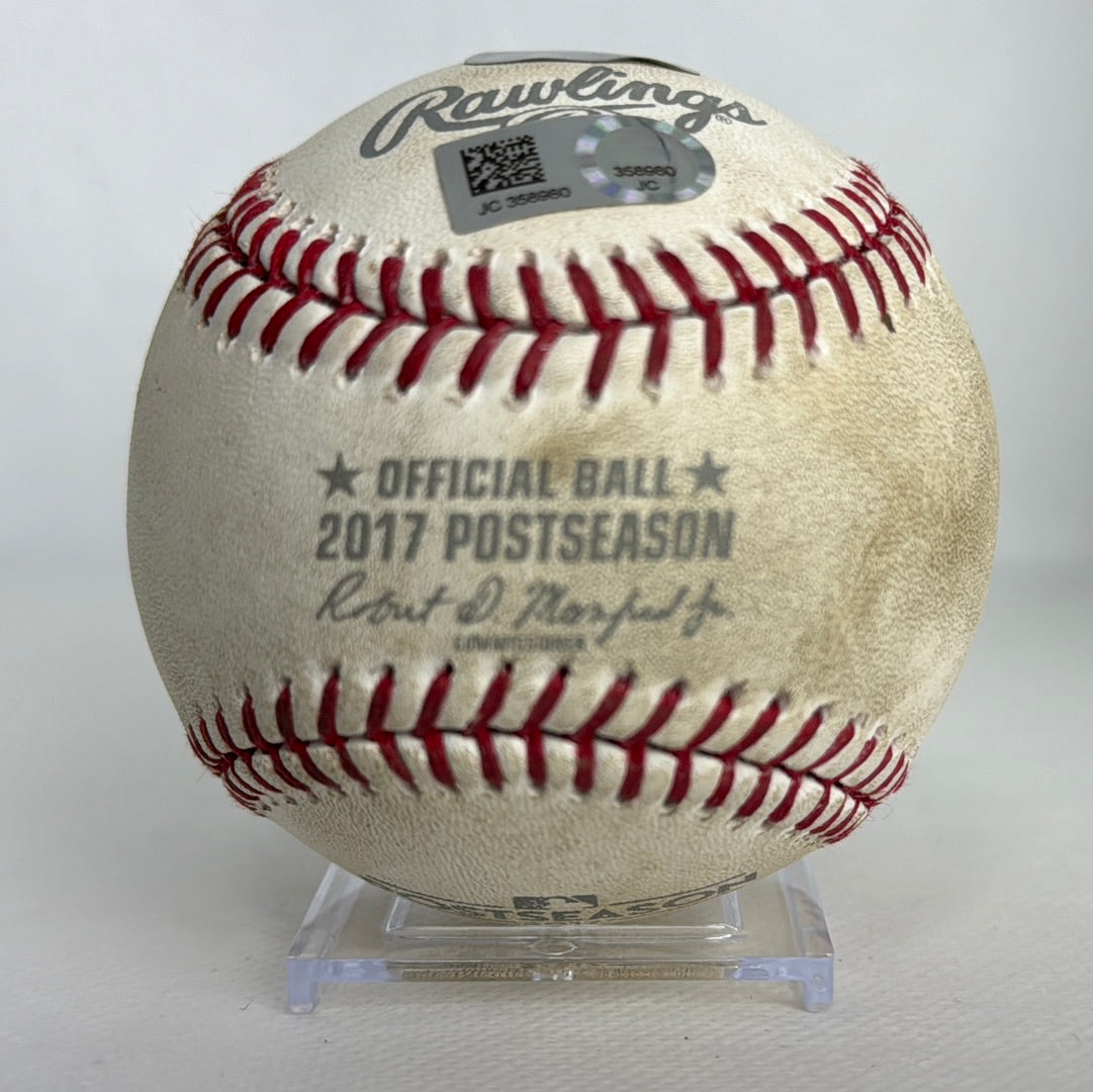 Aaron Judge MLB Game Used Foul Form 2017 ALDS 10/08/17