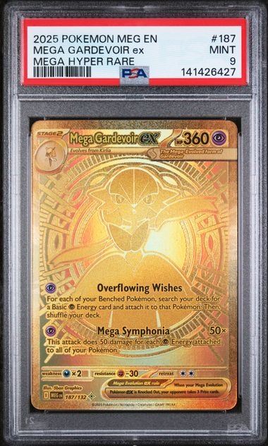 Mega Gardevoir ex Pokémon Mega Evolution Mega Hyper Rare #187/132 PSA 9