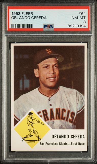 Orlando Cepeda 1963 Fleer #64 PSA 8