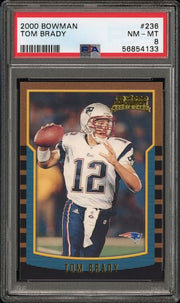 Tom Brady 2000 Bowman Rookie PSA 8