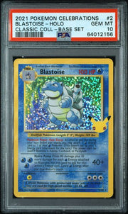 Blastoise Pokémon Celebrations Classic Collection Base Set #2/102 PSA 10
