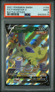 Tyranitar V 2021 Pokemon Battle Styles Full Art #155/163 PSA 9