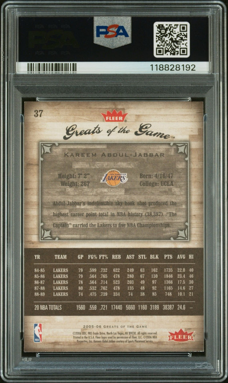 Kareem Abdul-Jabbar 2005-06 Fleer Greats of the Game 