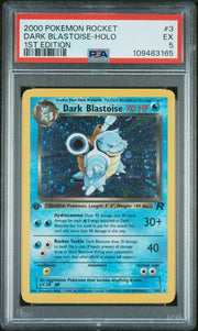 Dark Blastoise Pokémon Team Rocket 1st Edition Holo Rare #3/82 PSA 5