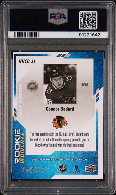 Connor Bedard 2024 Upper Deck National Hockey Day NHCD31 PSA 10