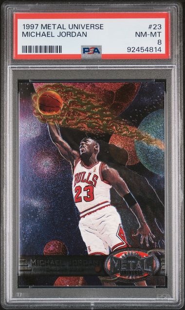 Michael Jordan 1997 Metal Universe PSA 8