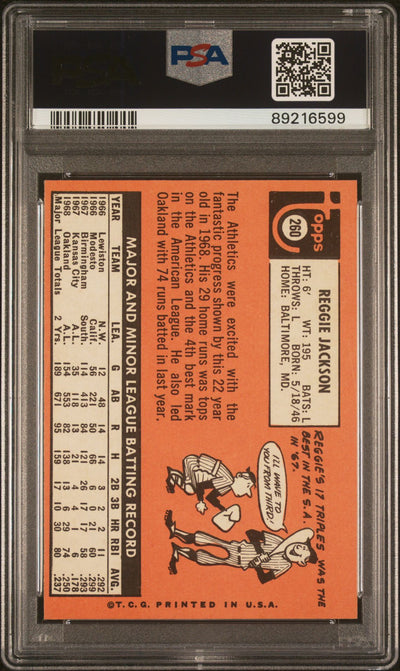 Reggie Jackson 1969 Topps #260 PSA 7