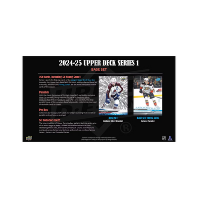 2024-25 Upper Deck Series 1 Hockey Hobby Box [Contact Us To Order]