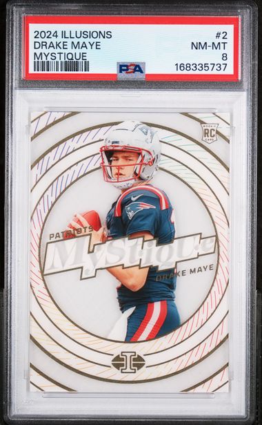 Drake Maye 2024 Panini Illusions Mystique RC PSA 8