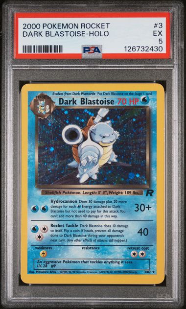Dark Blastoise 2000 Pokémon Team Rocket Holo 