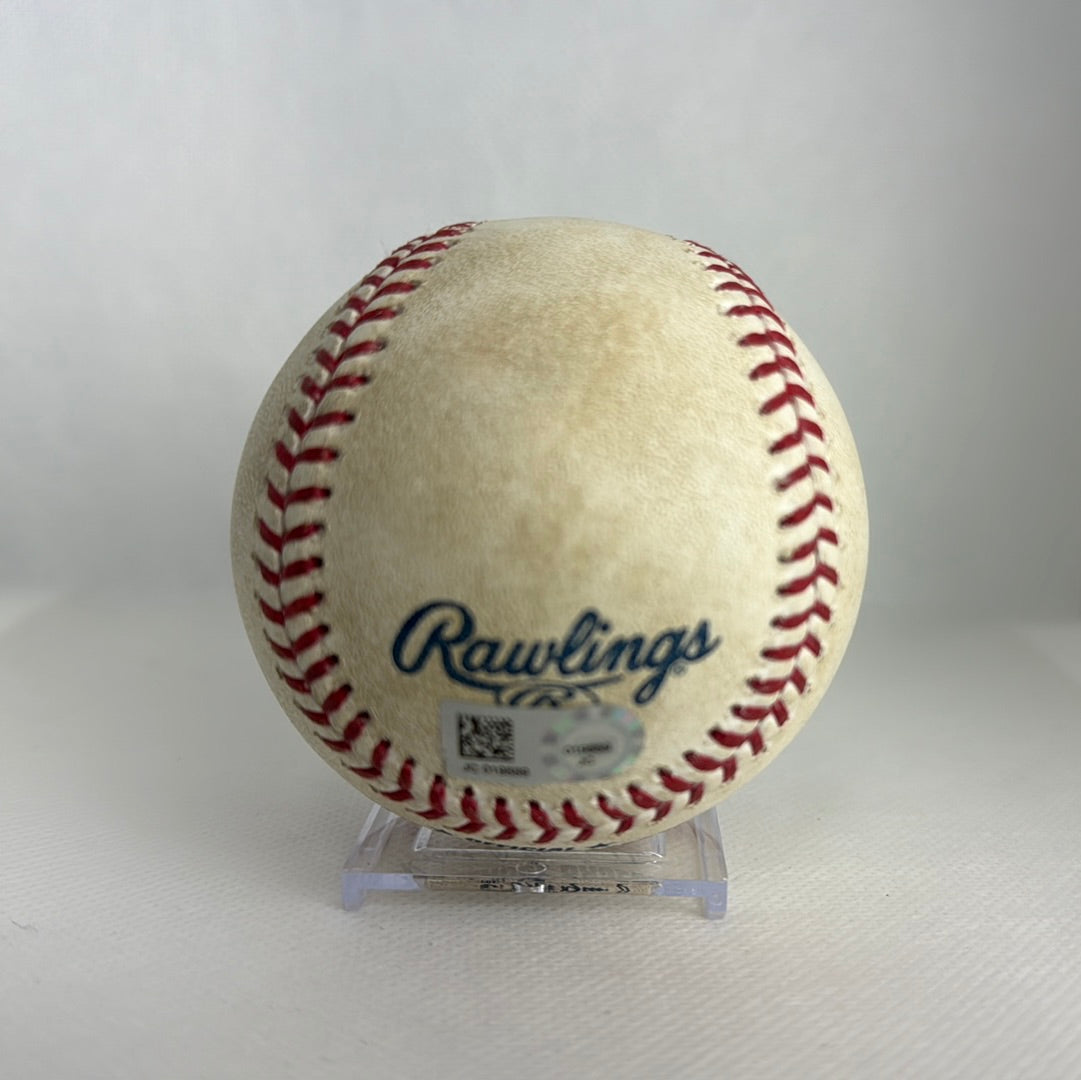 Juan Soto Autographed MLB Game Used Single Career Hit 10 05/29/18