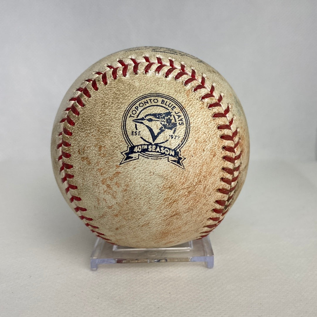 Mike Trout  Autographed MLB Game Used Single Career Hit 879 08/24/16