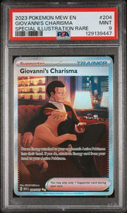 Geovanni's Charisma 2023 Pokemon 151 Special Illustration rare #204/165 PSA 9
