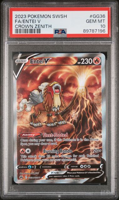 Entei V Pokémon Crown Zenith Galarian Gallery 