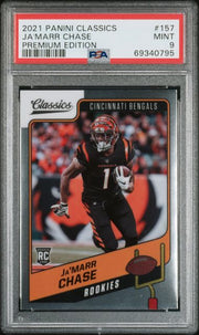 Ja'Marr Chase 2021 Panini Chronicles Premium Edition Classics Rookies RC PSA 9