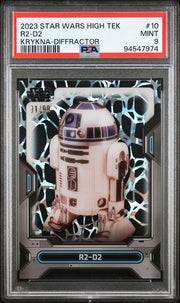 R2-D2 2023 Topps Star Wars High Tek Krykna Diffractor #'d 91/99 PSA 9