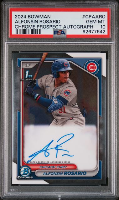 Alfonsin Rosario 2024 1st Bowman Chrome autograph PSA 10