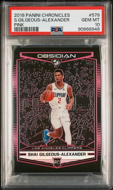 Shai Gilgeous-Alexander 2018 Panini Chronicles Obsidian Preview Pink RC 