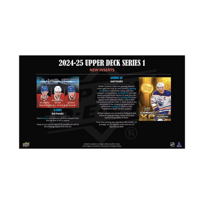 2024-25 Upper Deck Series 1 Hockey Hobby 12 Box Case [Contact Us To Order]