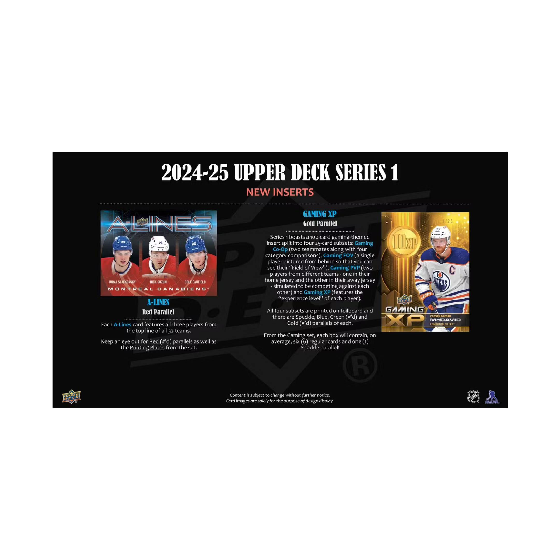 2024-25 Upper Deck Series 1 Hockey Hobby 12 Box Case