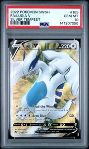 Lugia V 2022 Pokemon Silver Tempest #185/195 PSA 10